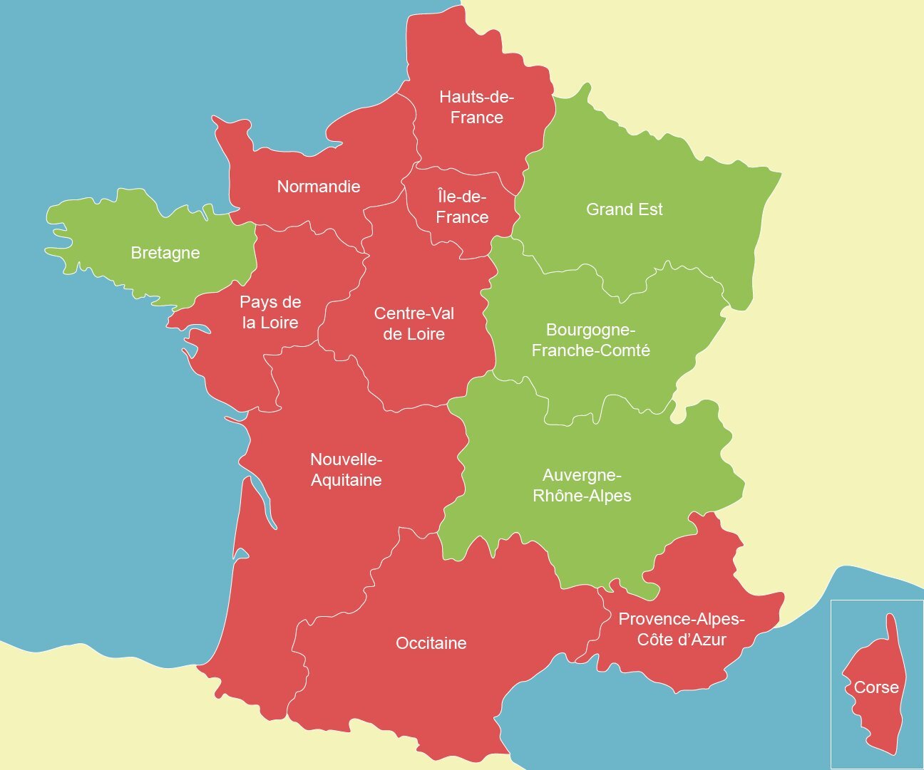 Risikogebiete Frankreich
